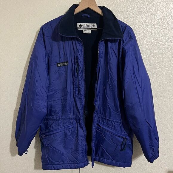 Vintage 90’s Columbia 2 in 1 Jacket Fleece Water Resistant Shell Detachable L - Picture 14 of 15